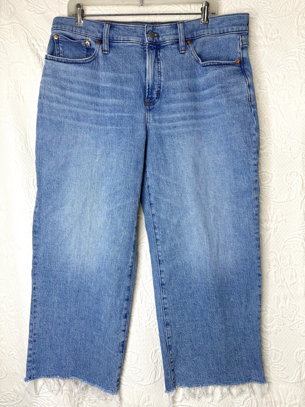 Madewell The Perfect Vintage Wide-Leg Crop Jean Medium Light Wash 32P